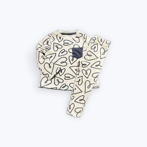 Black & Cream heart set